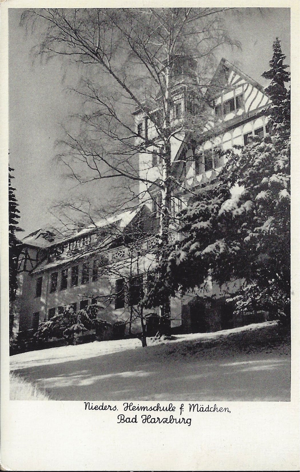 Ansichtskarte der Heimschule in den 1950er Jahren